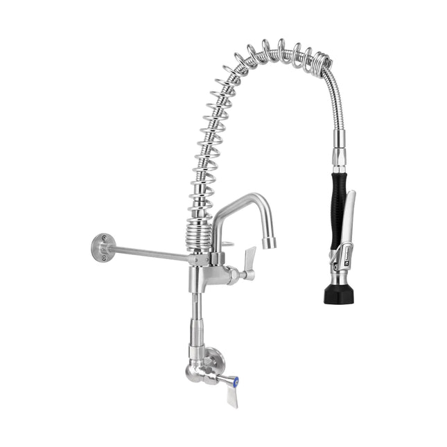 3Monkeez Compact Stainless Steel Single Wall Mount Pre-Rinse Unit with Optional Pot Filler