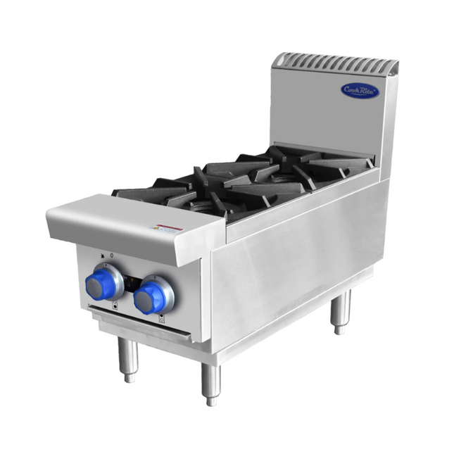 CookRite Open 2 Burner Cook Tops LPG - commercial kitchen equipment - AT80G2B-C-LPG-SM