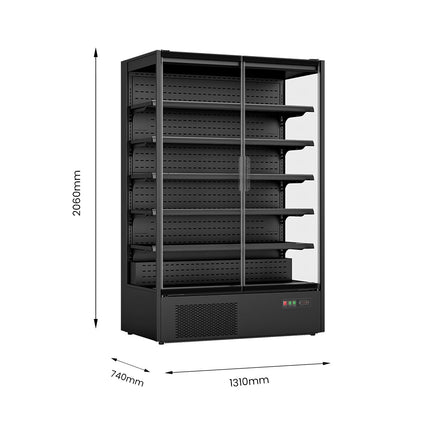 Thermaster DC-125B Open Chiller Display - Side Angle View