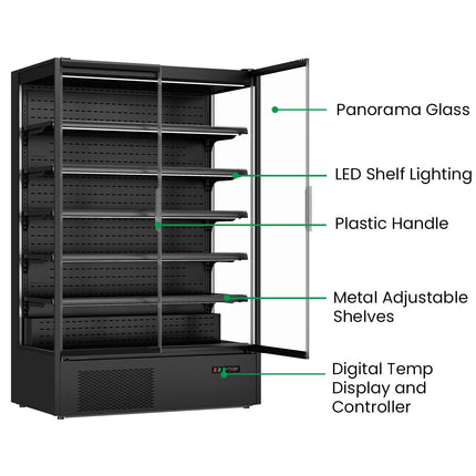 Thermaster DC-125B Open Chiller Display - Detail View