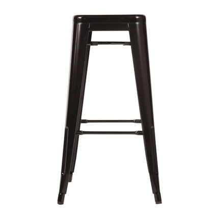 Bolero High Metal Bar Stools Black (Pack of 4)