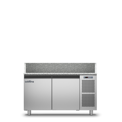 Coldline 2 Door Pizza Preparation Counter with Granite worktop -2•+8•C TZ13/1M