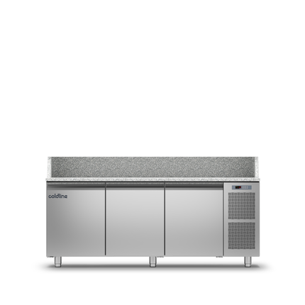 Coldline 3 Door Pizza Preparation Counter with Granite worktop -2•+8•C TZ17/1M