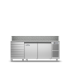Coldline 2 Door + Drawers Pizza Preparation Counter with Granite worktop -2•+8•C TZ13/1MC