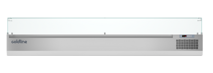 Coldline 2560mm Display Case with Glass Sneeze Guard VP25/13NL