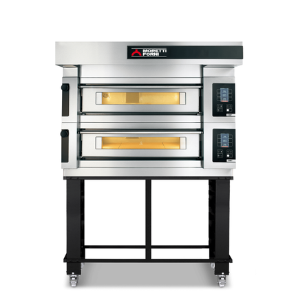 Moretti Forni serieS Double Deck Bakery Oven on Stand 950 x 735mm COMP S100E/2A/S