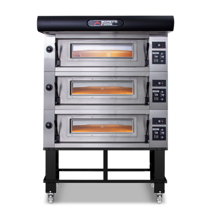 Moretti Forni Amalfi Triple Deck Oven on Stand 650 x 1035mm COMP A/3/SP