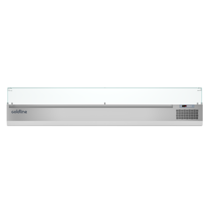 Coldline 2560mm Display Case with Glass Sneeze Guard VP25/13NL
