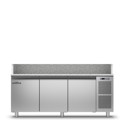 Coldline 3 Door Pizza Preparation Counter with Granite worktop -2•+8•C TZ17/1M