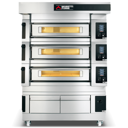 Moretti Forni serieS triple deck bakery oven on prover COMP S125E/3A/L