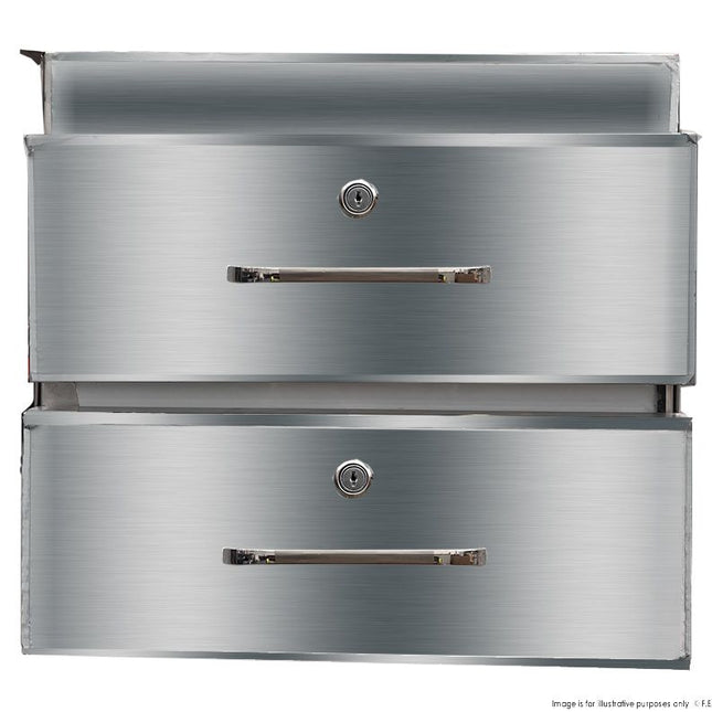 F.H.E Stainless Steel Double Drawer DR-02/A