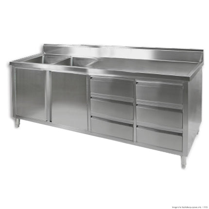 Modular Systems Kitchen Tidy Cabinet With Double Left Sinks - DSC-2100L-H