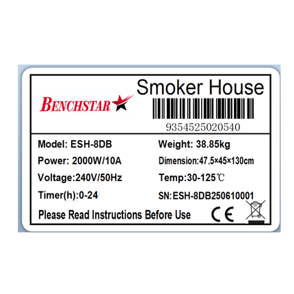 Benchstar Smoker/Dehydrator Combination Unit - ESH-8DB