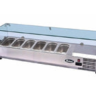 Atosa VRX GN1/3 x 6 Glass Salad Bench Countertop Prep Fridge 1400/380 ESL3882