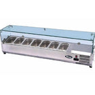 Atosa VRX GN1/4 x 8 Glass Salad Bench Countertop Prep Fridge 1800/330 ESL3887
