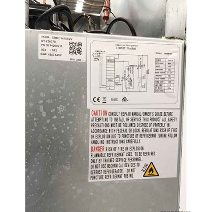 Ex-Showroom: FED-X S/S Four Door Upright Fridge - XURC1410S2V-NSW1282