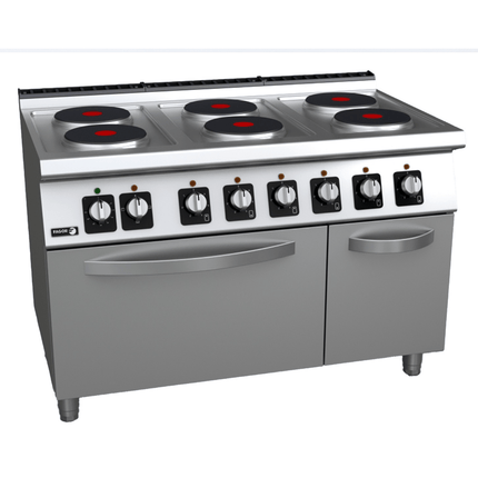 Fagor Kore 700 Series Electric 6 Burners With Oven C-E761 - commercial kitchen equipment - C-E761