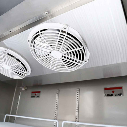 Thermaster Double Glass Door Black Stainless Steel Upright Freezer SUFG1000B