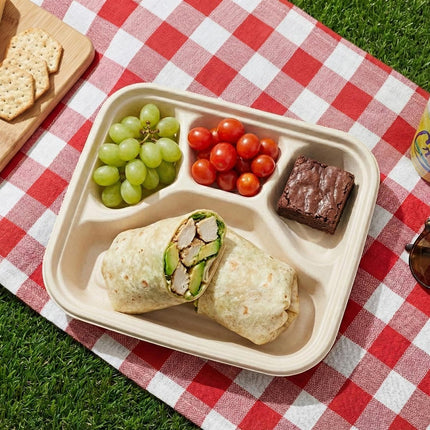 PakMax Sugarcane Compartment Food Containers