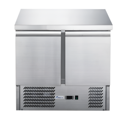 FED-X 180L Two-Door Undercounter Storage Fridge XGNS900B