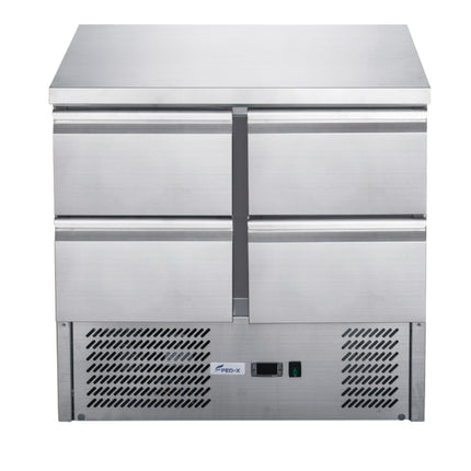 FED-X Four Drawer Compact Workbench Fridge XGNS900-4D - XGNS900-4D