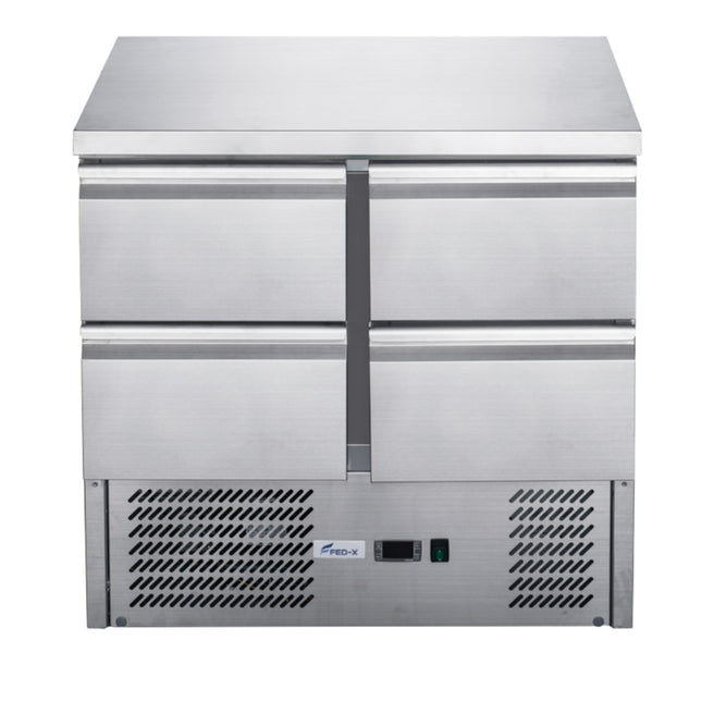 FED-X Four Drawer Compact Workbench Fridge XGNS900-4D - XGNS900-4D