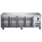 FED-X Four Glass Door Bench Fridge XUB7C22G4V - XUB7C22G4V