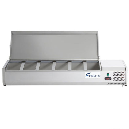 FED-X 1500mm Salad Bench Countertop Prep Fridge XVRX1500/380S
