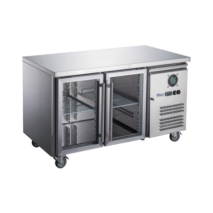 FED-X Two Glass Door Bench Fridge XUB6C13G2V