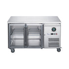 FED-X Two Glass Door Bench Fridge XUB6C13G2V