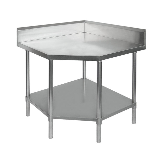 F.H.E 304 Grade Corner Workbenches With 100Mm Splashback - 0900-6-WBCB/H