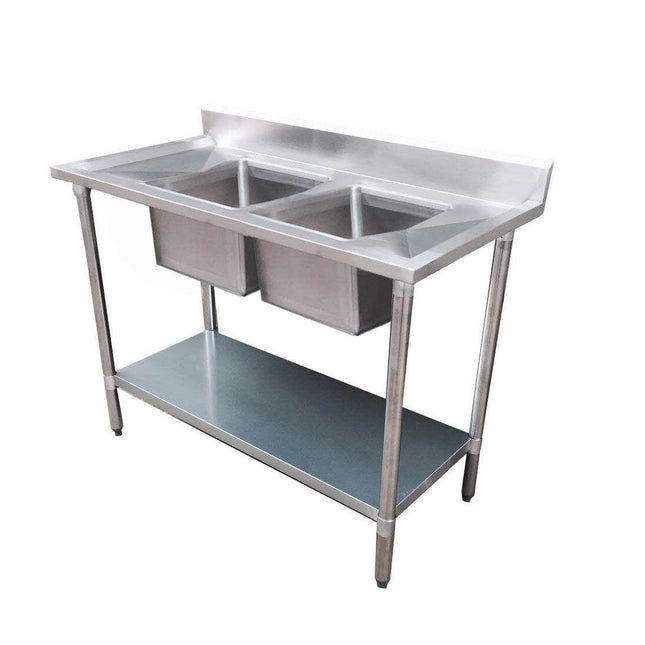 F.H.E 304 Grade Economic Range Double Sink Benches - 1200-6-DSBC