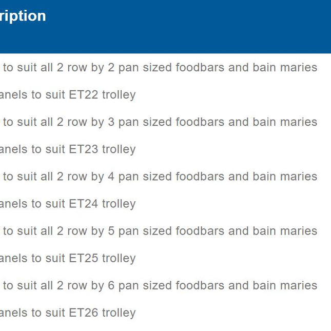 Roband Food Bar and Bain Marie Trolley, 8 pans size