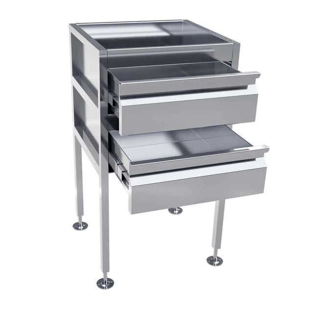 3Monkeez Freestanding Stainless Steel Drawer Unit