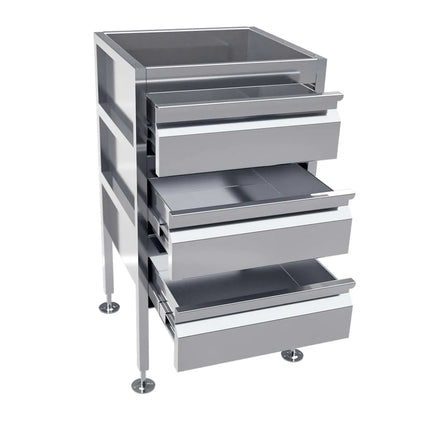 3Monkeez Freestanding Stainless Steel Drawer Unit
