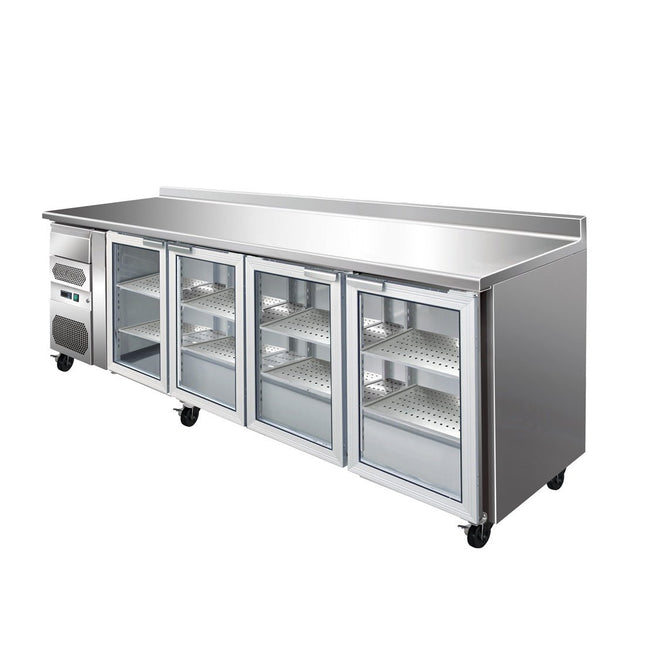 Thermaster CM25G undercounter glass door fridge — front view