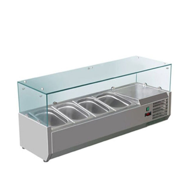 FED-X XVRX1200/380 countertop prep fridge — front view