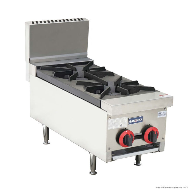 GasMax RB-2ELPG gas cooktop / stove — front view