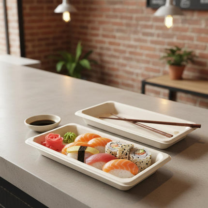 PakMax Sugarcane Sushi Trays