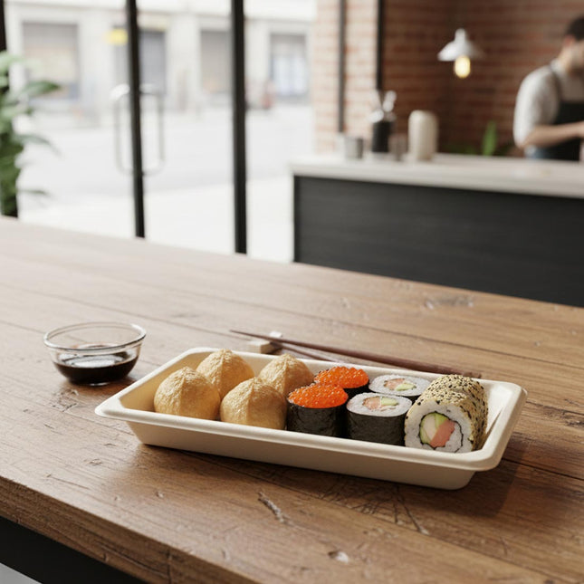 PakMax Sugarcane Sushi Trays