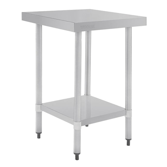 Vogue 430 Grade Stainless Steel Prep Table 700mm Depth