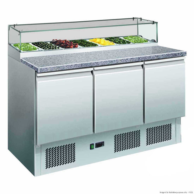 Thermaster GNS1300E salad/noodle/sandwich prep bar fridge — front view