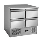 Thermaster Stainless Steel 4 Drawers Compact Workbench Fridge GNS900-4D