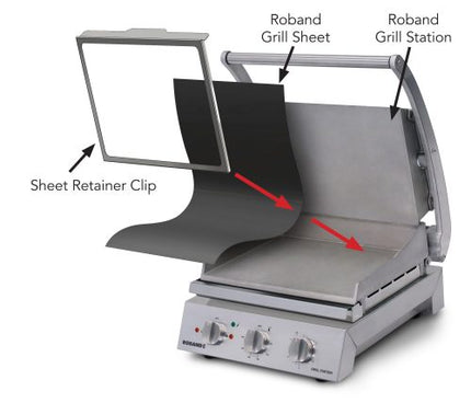 Roband Grill Station 6 slice, smooth non stick plates