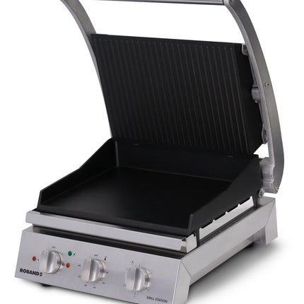 Roband Grill Station 6 slice, non stick with ribbed top plate