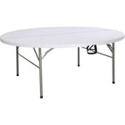 Bolero Round Centre Folding Table 6ft White