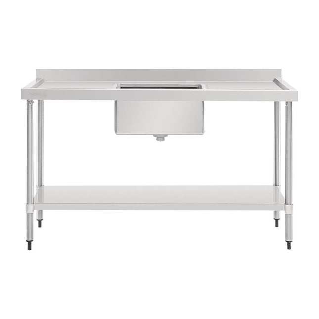 Vogue Single Bowl Sink Double Drainer - 1500mm 90mm Drain