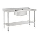 Vogue Single Bowl Sink Double Drainer - 1500mm 90mm Drain