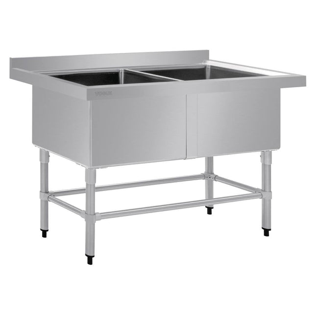 Vogue Double Deep Pot Sink 90mm Drain