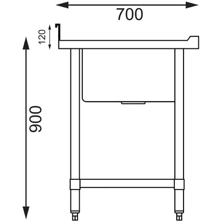 Vogue Single Bowl Sink Double Drainer - 1500mm x 700mm 90mm Drain